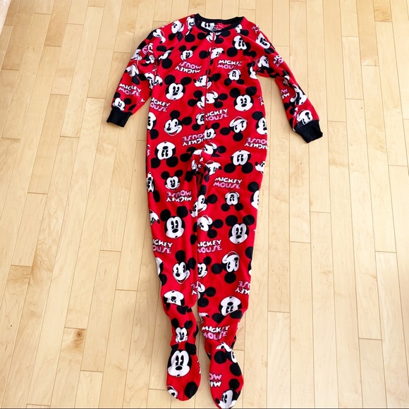 Disney Mickey Mouse Adult Onesie Footed Pajama - Picture 2 of 5